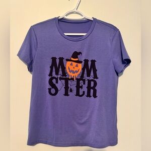 Purple Halloween Monster Mom T-Shirt